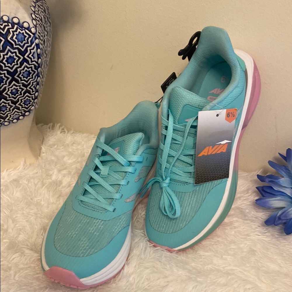 Avia Blue and Pink Athletic Shoes for Performance Sz 6.5m